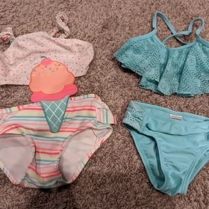 3t girl swimsuits bundle baby buns ice cream boutique style
